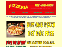 Tablet Screenshot of pizzeria-lboro.com